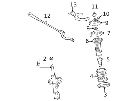 Struts & Components for 2011 Toyota Corolla #0