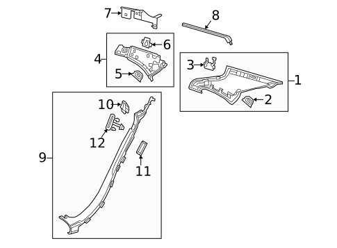 Interior Trim - Quarter Panels for 2019 Mercedes-Benz S450 #0