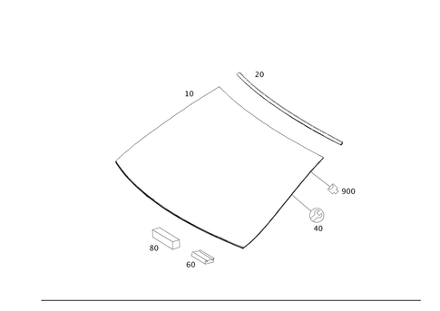 Windshield for 2011 Mercedes-Benz C300 #0
