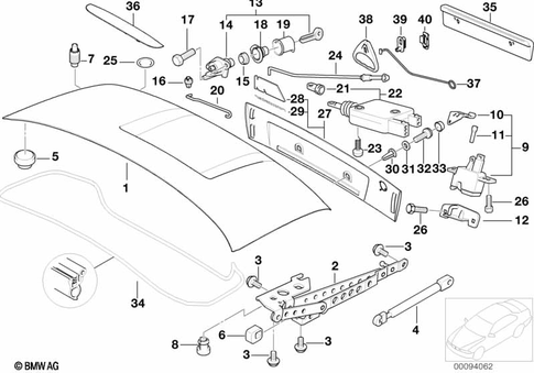 Trunk Lid for 1998 BMW Z3 1.9 #0