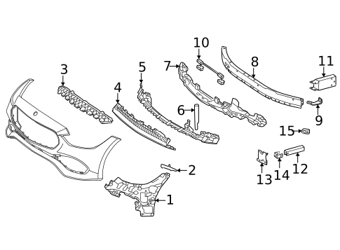 Bumper & Components - Front for 2025 Mercedes-Benz C300 | Mercedes