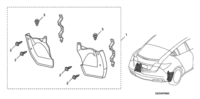 Splash Guards for 2012 Acura ZDX #0
