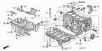 11000RRB810 - Engine: BLOCK ASSY., CYLINDER (DOT) for Honda Image