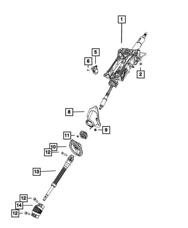 4749210AA - Steering: Hex Flange Nut for Chrysler: Pacifica | Jeep: Gladiator, Grand Cherokee, Grand Cherokee L, Grand Wagoneer, Wagoneer, Wrangler | Ram: 1500 Image