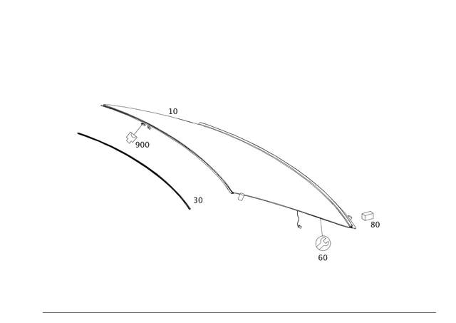 212673000064 - Window System: Seal, Roof Frame for Mercedes-Benz Image image