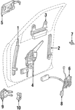 4280730 - Body: Hinge for Chrysler: Laser, LeBaron, Town &amp; Country | Dodge: Caravan, Dakota, Daytona, Grand Caravan, Mini Ram, Shadow, Spirit Image