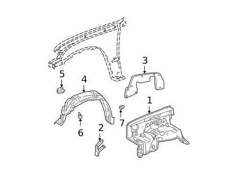 Inner Components for 2004 Toyota Tacoma #1