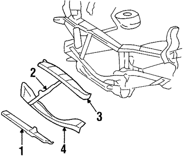 1266200485 - Cooling System: Center Support for Mercedes-Benz Image
