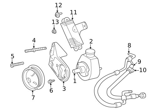 Pump & Hoses for 1999 Dodge Dakota #1