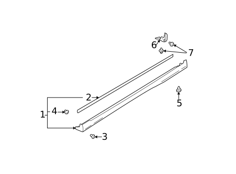 Exterior Trim - Pillars for 2003 Subaru Legacy #0