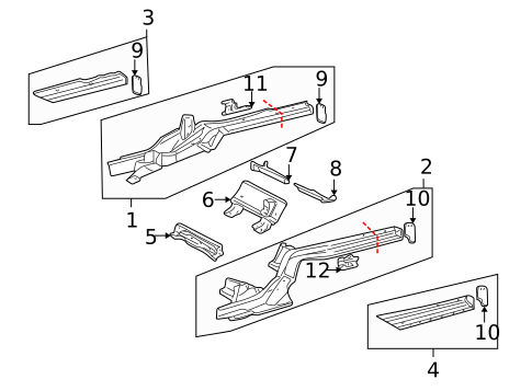 Rails & Components for 2000 Audi A6 Quattro #0