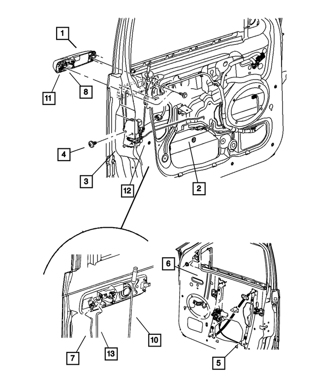 5HW79DX8AJ - : Door Exterior Handle, Left for Mopar Image