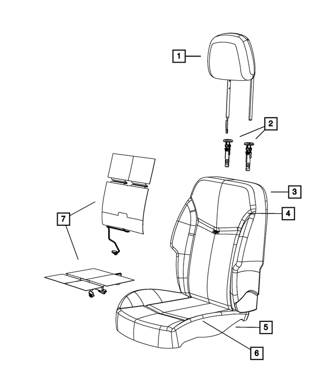 1WU31DX9AB - Interior Trim: Front Headrest for Mopar Image