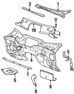 51711960843 - Body: Cowl Grille for BMW: 318i, 318is, 318ti, 325i, 325is, 328i, M3 Image