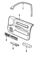 10243553 - Body: Window Molding for Chevrolet: Caprice, Impala Image