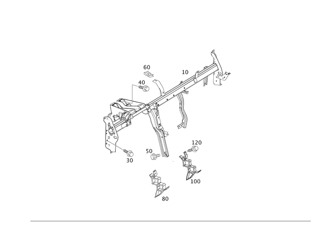 9905400 - Front-End Assembly, Front Panel: Hexagon Head Screw for Mercedes-Benz Image image