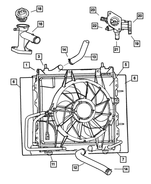 Radiator and Related Parts for 2001 Chrysler PT Cruiser #0