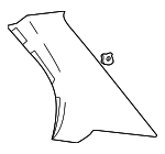 858502D000OI - Body: Upper Quarter Trim for Hyundai Image