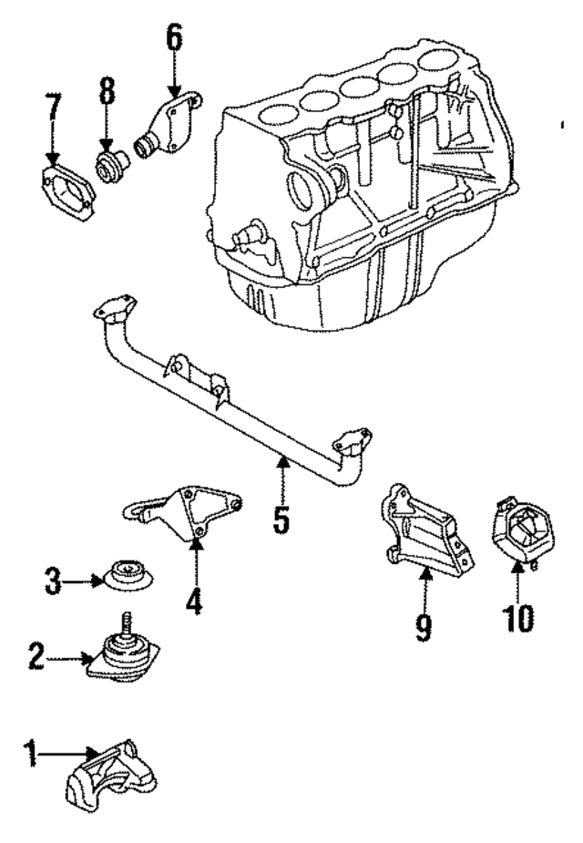 4A0199353A - Engine: Engine Bracket for Audi Image