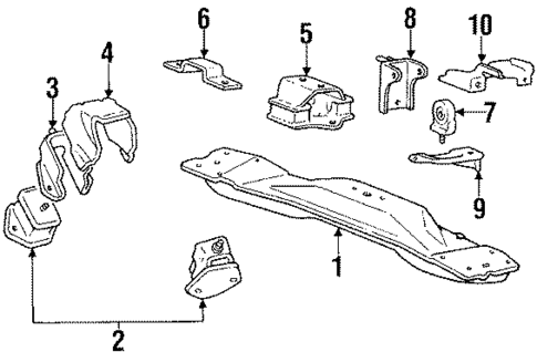 Engine Mounting for 1990 Mitsubishi Mighty Max #0