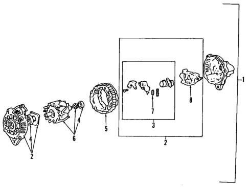 Alternator for 1995 Hyundai Elantra #0