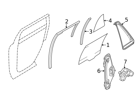 Glass, Windows & Related Components for 2012 Ford Edge #0