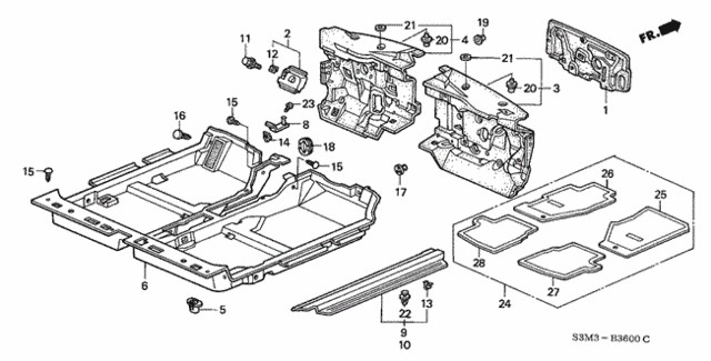 Floor Mat for 2001 Acura CL #0