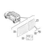68266366AA - : Rear Door Glass for Ram: ProMaster City Image