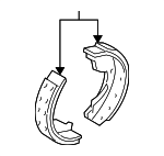 K58A2638Z - : Brake Shoes for Kia: Sedona Image