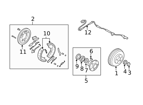Brake Components for 2003 Kia Sedona #1