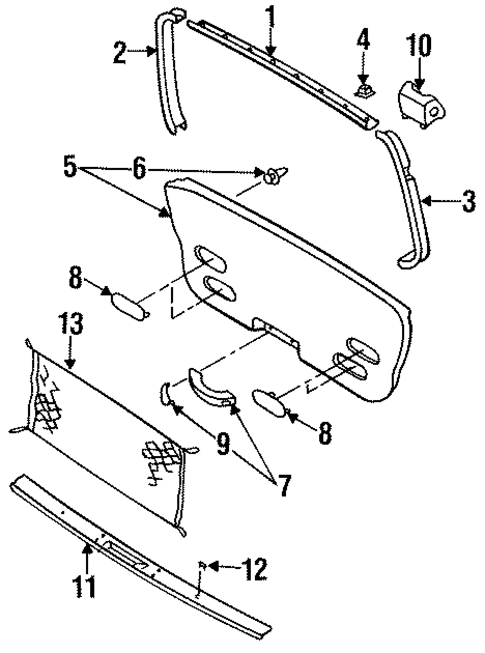 Interior Trim for 1998 Nissan Quest #0