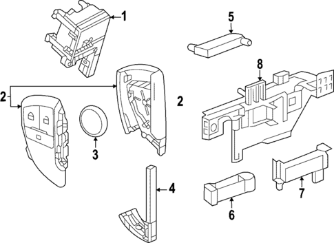 Keyless Entry Components for 2022 Chevrolet Silverado 1500 LTD #1