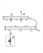 R5184085AC - Fuel: Fuel Injector for Chrysler: 200, 300, Town &amp; Country | Dodge: Avenger, Challenger, Charger, Durango, Grand Caravan, Journey | Jeep: Grand Cherokee, Wrangler | Ram: C/V Image