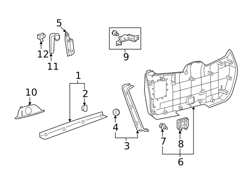 Interior Trim for 2010 Toyota Highlander #1