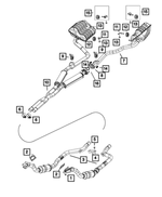 68271449AB - Exhaust: Exhaust Muffler And Tailpipe, Left Side for Chrysler: 300 | Dodge: Charger Image