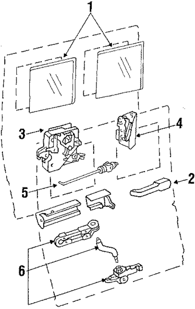 E4UZ1525722K - Body: Fixed Glass for Ford: E-150 Econoline, E-150 Econoline Club Wagon, E-250 Econoline, E-250 Econoline Club Wagon, E-350 Econoline, E-350 Econoline Club Wagon Image