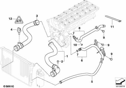 Cooling System Coolant Hoses for 2001 BMW 330xi #0
