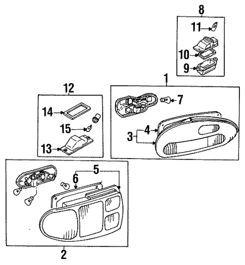 License Lamps for 1993 Mitsubishi Mirage #0