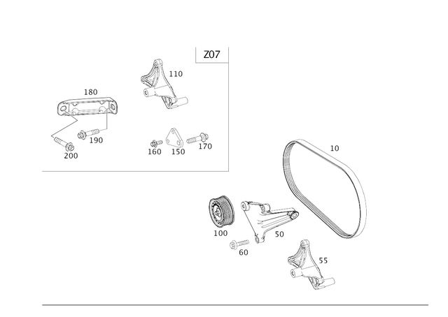 2792340039 - Attachment Parts for Units: Carrier for Mercedes-Benz: Maybach S550, Maybach S560, Maybach S600, Maybach S650, S450, S550, S560, S600 Image image