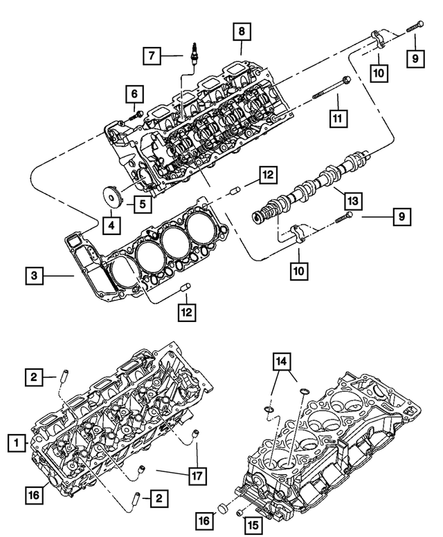 RL022133AA - 4.7L Gas; Engine: Cylinder Head for Mopar Image image