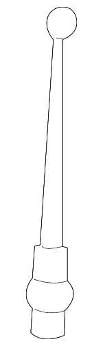 MB628625 - Electrical: Antenna Mast for Mitsubishi: Eclipse, Expo, Expo LRV, Galant, Mighty Max, Mirage, Montero, Montero Sport Image