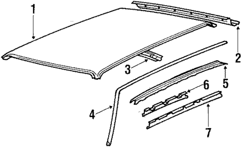 Roof & Components for 1988 Volkswagen Golf #0