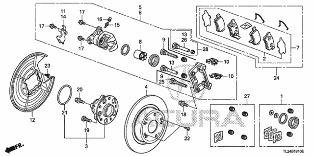 Rear Brake for 2009 Acura TSX #0