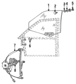 893845021D - Body: Glass for Audi: 80, 80 Quattro, 90, 90 Quattro Image
