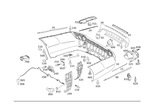 Rear Bumper for 2001 Mercedes-Benz S500 #0