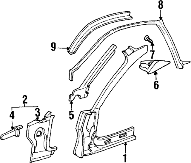4741459 - Body: Hinge Pillar for Mopar Image