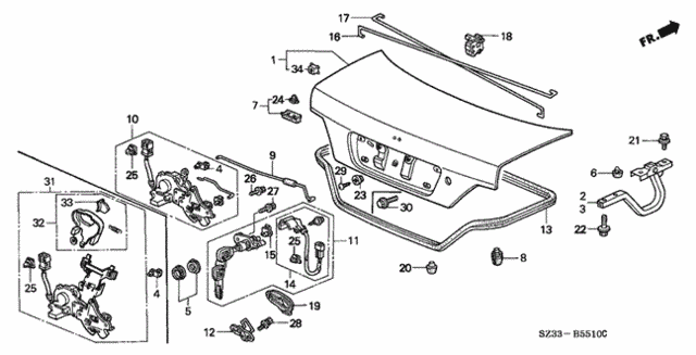 Trunk Lid for 2000 Acura RL #0