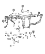 68388816AA - Interior Trim: Instrument Panel Bracket, Left for Mopar Image