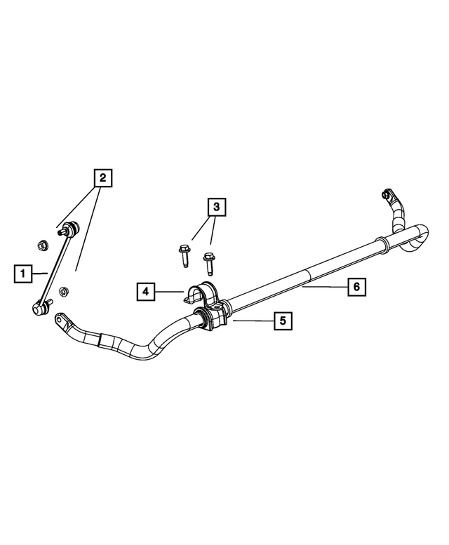 4670524AA - Front Suspension: Front Stabilizer Bar for Mopar Image image