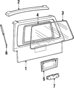 22582585 - Body: Gate Assembly for Buick: Skyhawk | Chevrolet: Cavalier | Oldsmobile: Firenza | Pontiac: J2000 Sunbird, Sunbird Image